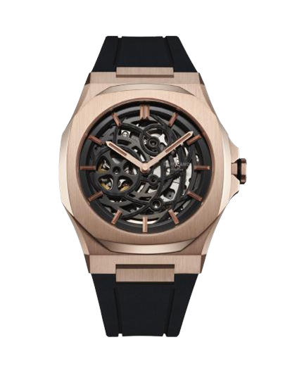 SKELETON ROSE GOLD RUBBER