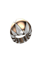 AURA anello bombato bianco